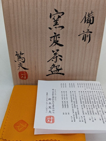 Bizen Yohen Kiln-Transformation Chawan by Suzuki Atsuo — Tomobako