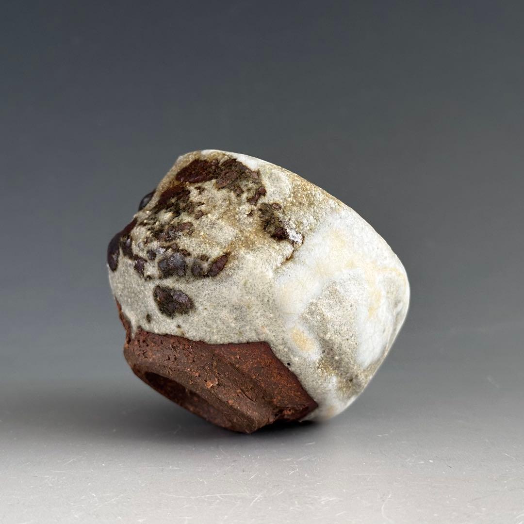 Iron-Painted Turtle Sake Cup by Shimizu Yasutaka - Tetsue Guinomi