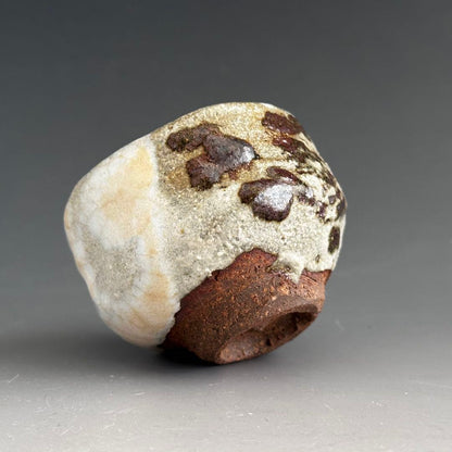Iron-Painted Turtle Sake Cup by Shimizu Yasutaka - Tetsue Guinomi