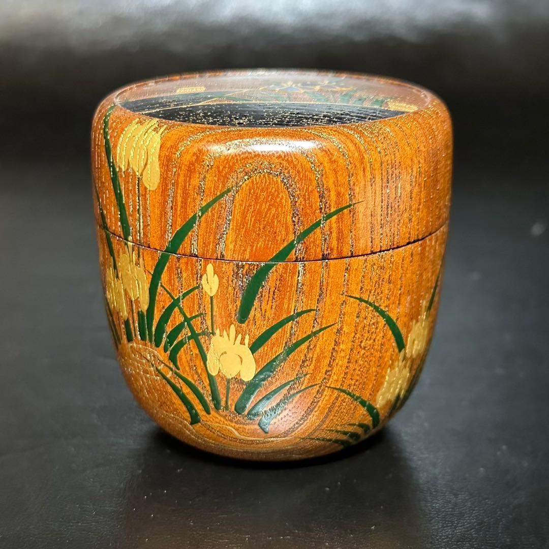 Keyaki Iris Natsume by Tsukishiro Chikura – Japanese Tea Caddy – Raden Art – Japan