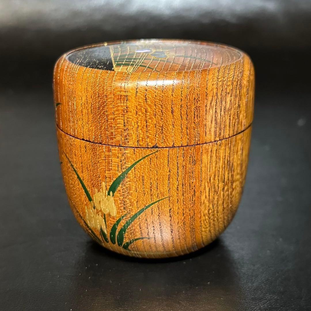 Keyaki Iris Natsume by Tsukishiro Chikura – Japanese Tea Caddy – Raden Art – Japan