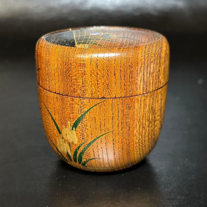 Keyaki Iris Natsume by Tsukishiro Chikura – Japanese Tea Caddy – Raden Art – Japan