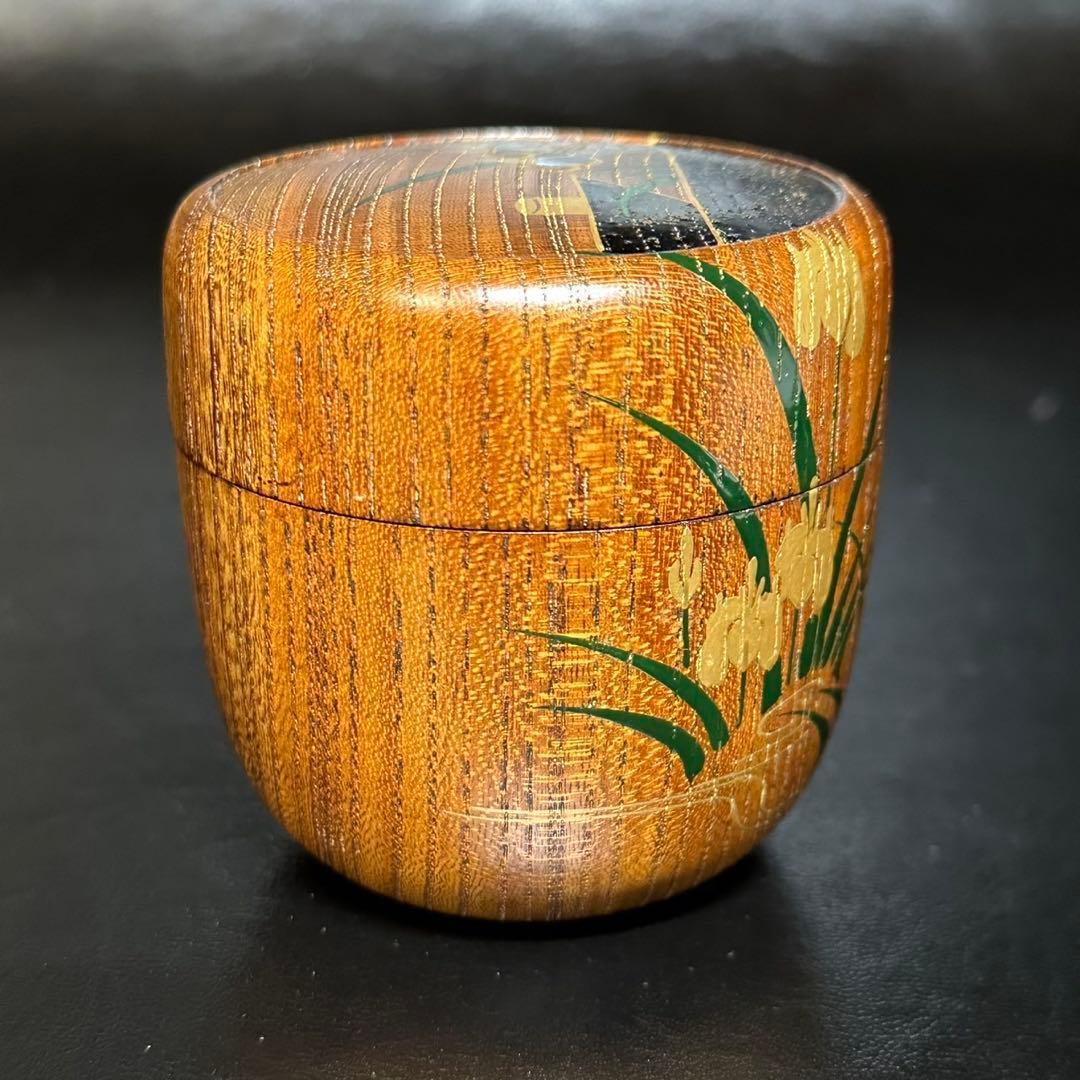 Keyaki Iris Natsume by Tsukishiro Chikura – Japanese Tea Caddy – Raden Art – Japan