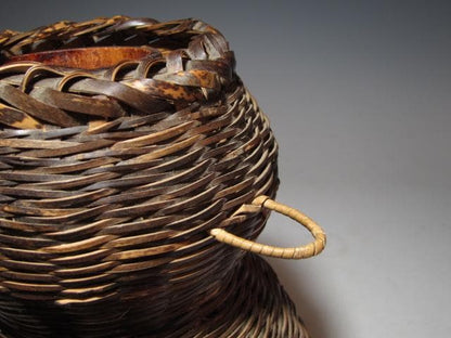 Urasenke Authenticated Bamboo Basket Tangetsu by Rokukansai