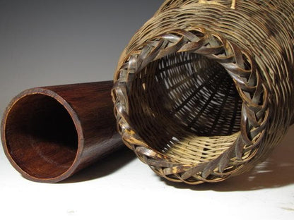 Urasenke Authenticated Bamboo Basket Tangetsu by Rokukansai