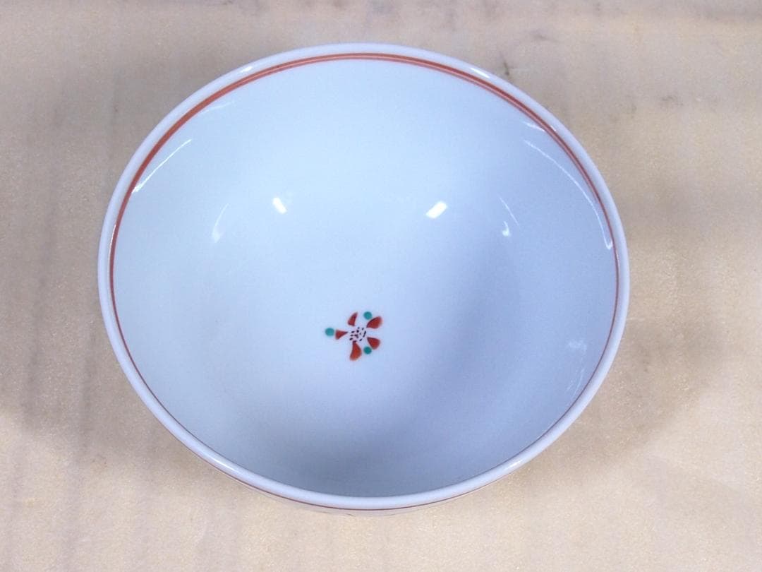 Koubei-gama Aka-e Floral Confectionery Bowl - Kato Sadao Mino Porcelain with Box