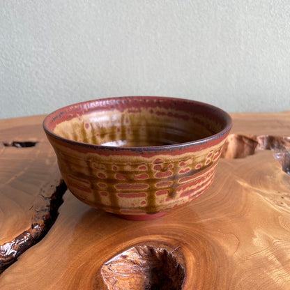 Mumyoi-yaki Red Clay Tea Bowl by Gyokudo Kiln - Sado Island Chawan with Signed Box