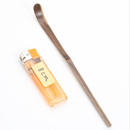 Unno Sōtai Chashaku "An no Tomo" — Susudake Tea Scoop, Matsunaga Gōzan Inscription
