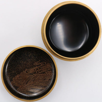Swallow Maki-e Tame-nuri Lacquer Natsume by Nakamura Takaya — Tea Caddy