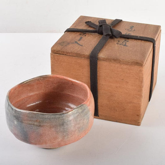 Aka Raku Matcha Bowl Attributed to Raku Ryonyu 9th Generation — Signed Tomobako | Japanese Tea Ceremony Chawan