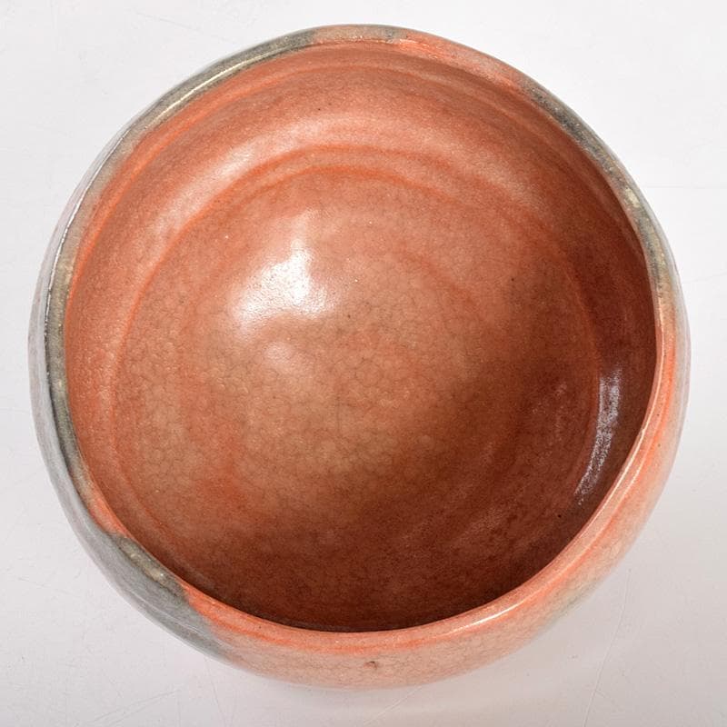 Aka Raku Matcha Bowl Attributed to Raku Ryonyu 9th Generation — Signed Tomobako | Japanese Tea Ceremony Chawan