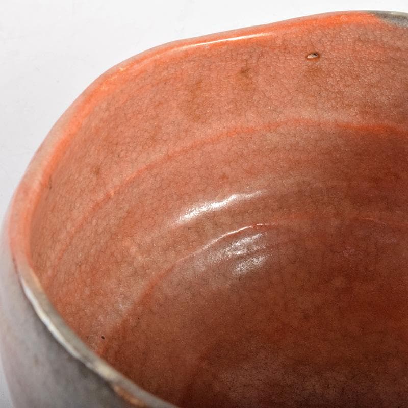 Aka Raku Matcha Bowl Attributed to Raku Ryonyu 9th Generation — Signed Tomobako | Japanese Tea Ceremony Chawan