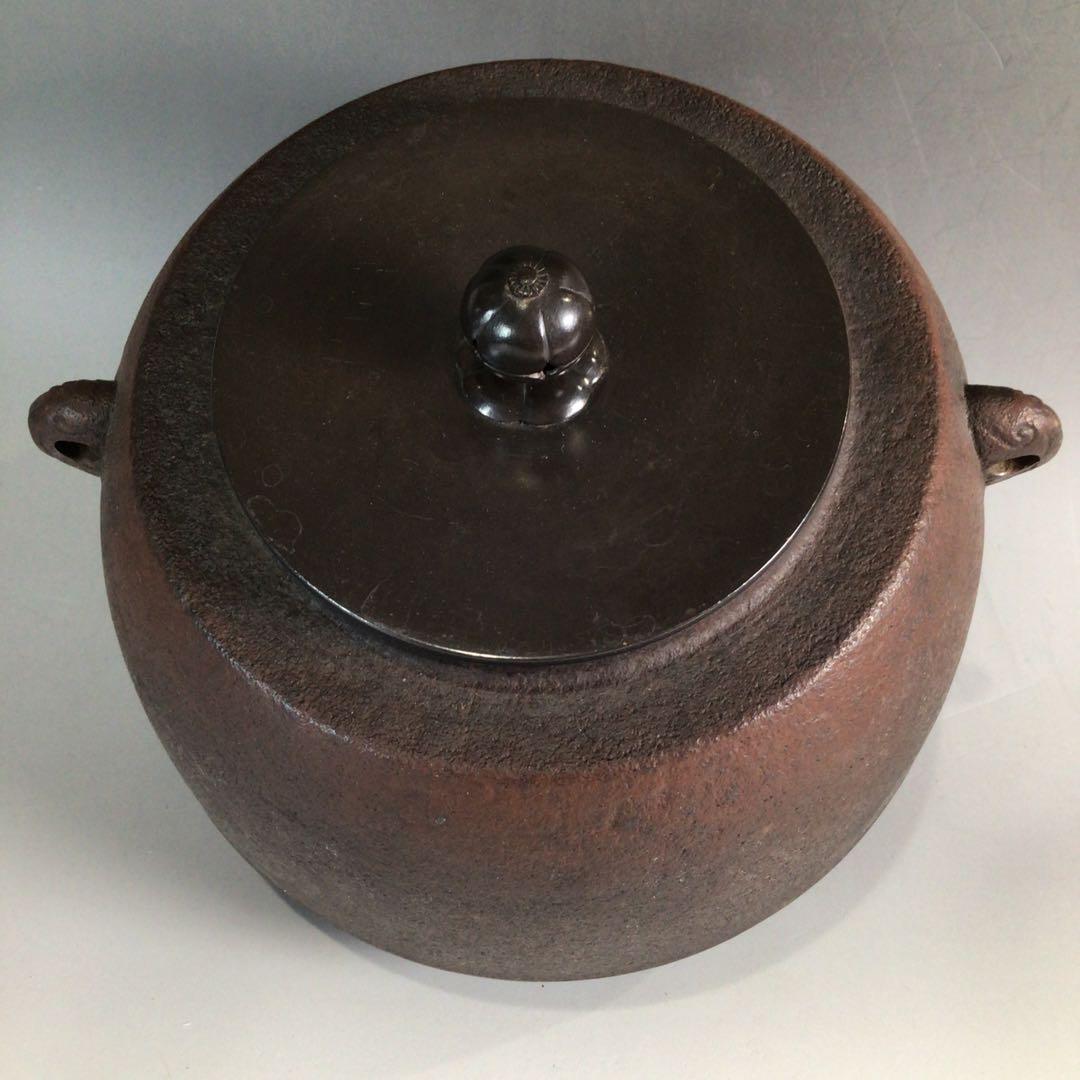 Tedori Chagama by Living National Treasure Takahashi Keitei - Cast Iron Tea Kettle with Box