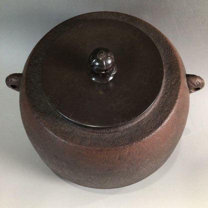 Tedori Chagama by Living National Treasure Takahashi Keitei - Cast Iron Tea Kettle with Box