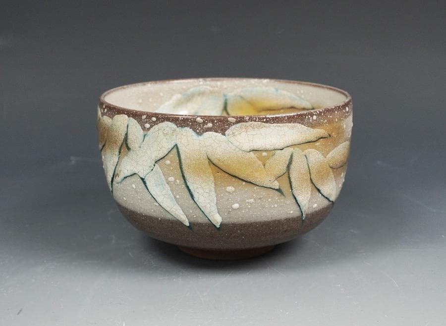 Sugita Shohei — Kenzan-style Snow Bamboo Matcha Bowl, Seikanji Kiln Kyoto