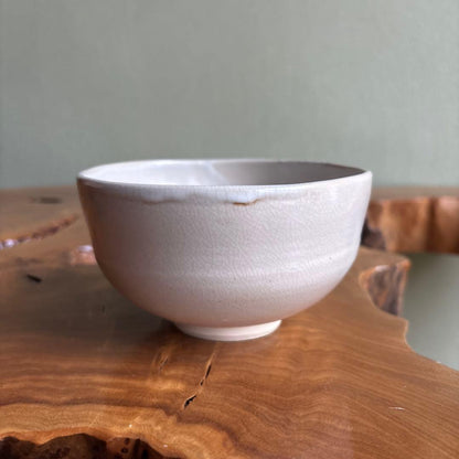 Kutani Ware Matcha Bowl by Kiyama — Moon and Susuki Ninsei Style with Original Signed Box