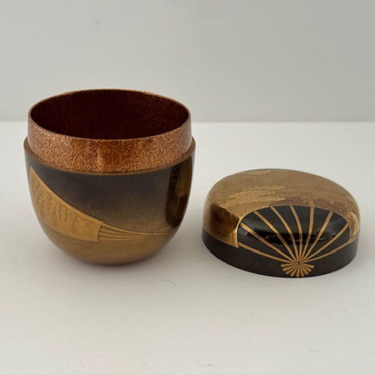 Joan — Senmen Maki-e O-Natsume with Houn-sai (Urasenke 15th) Box Inscription