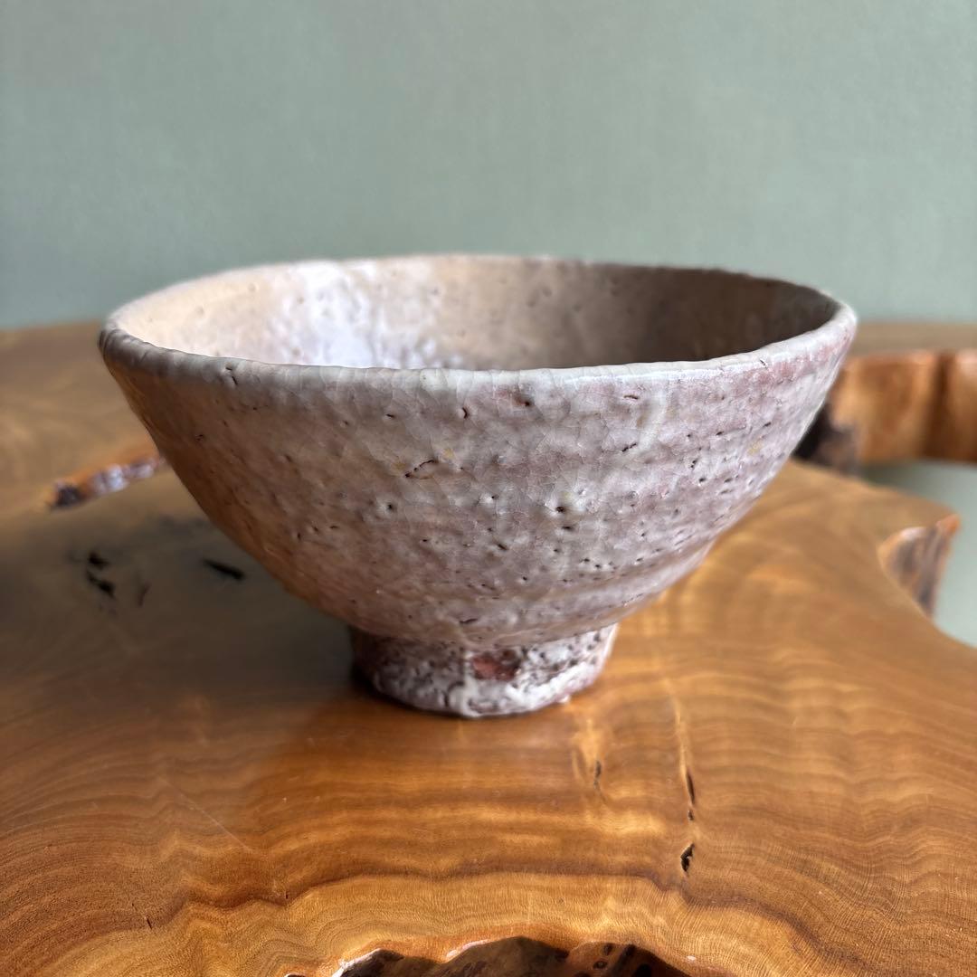 Hagi-yaki Matcha Bowl Hirose Tanga "Tenhouzan" — Crackle Glaze, Signed Box