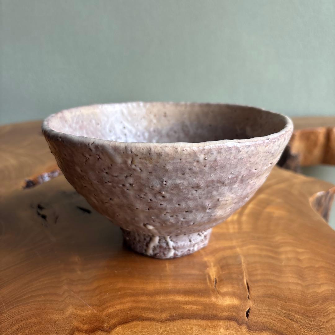 Hagi-yaki Matcha Bowl Hirose Tanga "Tenhouzan" — Crackle Glaze, Signed Box
