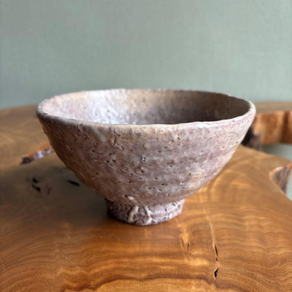 Hagi-yaki Matcha Bowl Hirose Tanga "Tenhouzan" — Crackle Glaze, Signed Box