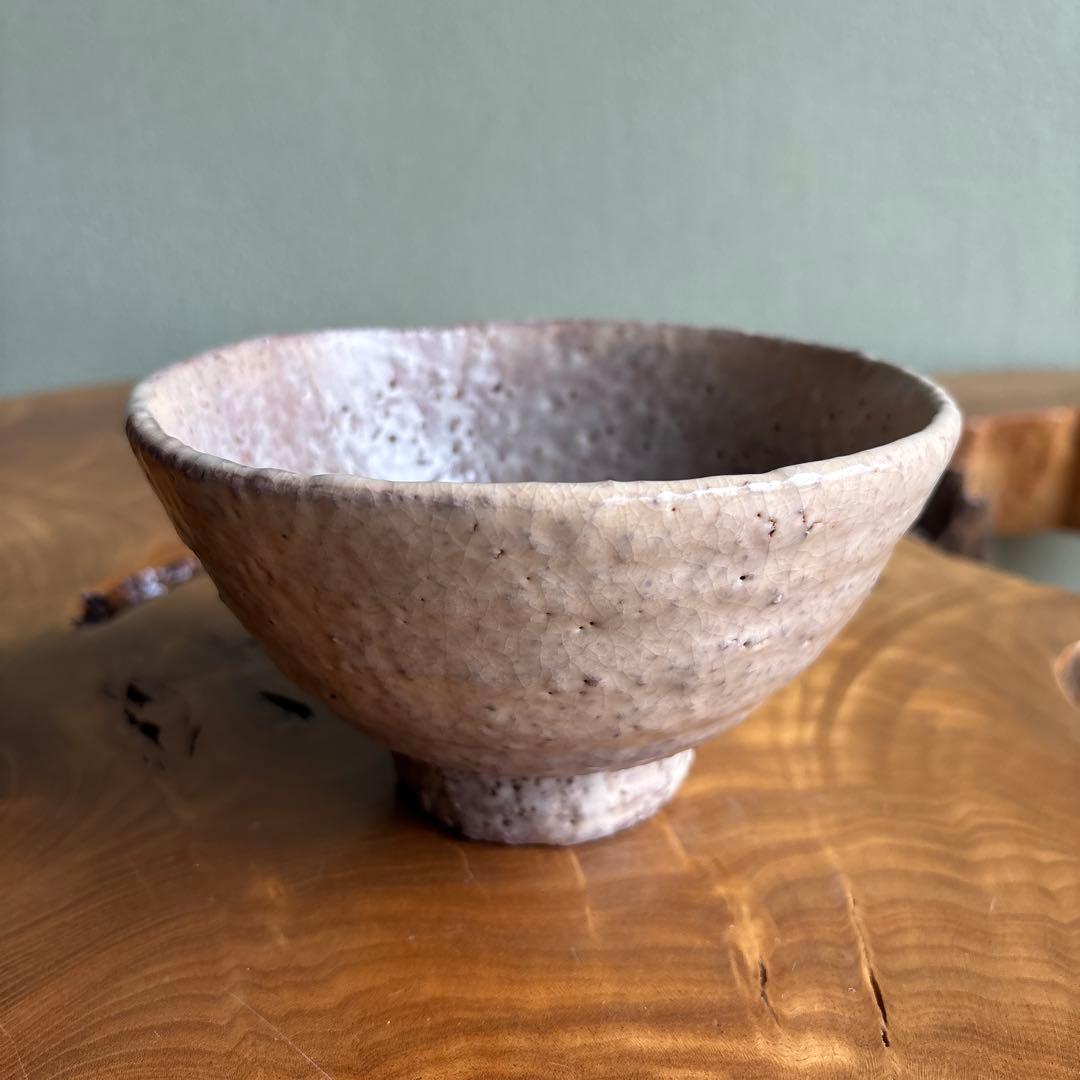 Hagi-yaki Matcha Bowl Hirose Tanga "Tenhouzan" — Crackle Glaze, Signed Box