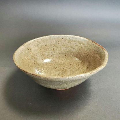 Asai Junsuke Karatsu Tea Bowl - Wide Togasa Form Ash Glazed Chawan
