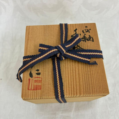 Tokoname Ash Glaze Guinomi — Olive Green over Terracotta by Tanikawa Jin