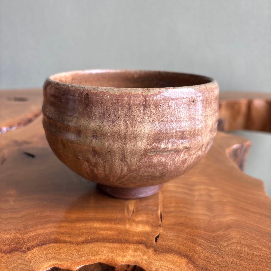 Tamba Ware Matcha Bowl by Ichino Isaku — Natural Ash Glaze, Signed Wood Box