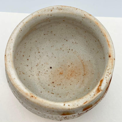 E-Shino Tea Bowl with Iron Brushwork by Okayasu Miyazanjin – Mino Ware – Japan