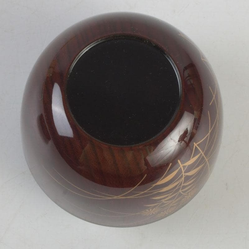 Autumn Grass Natsume by Tanaka Soryo – Japanese Tea Caddy – Raden Lacquer – Japan