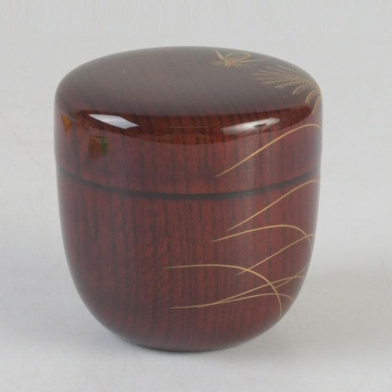 Autumn Grass Natsume by Tanaka Soryo – Japanese Tea Caddy – Raden Lacquer – Japan