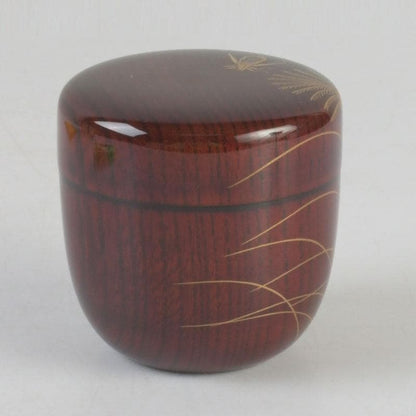 Autumn Grass Natsume by Tanaka Soryo – Japanese Tea Caddy – Raden Lacquer – Japan