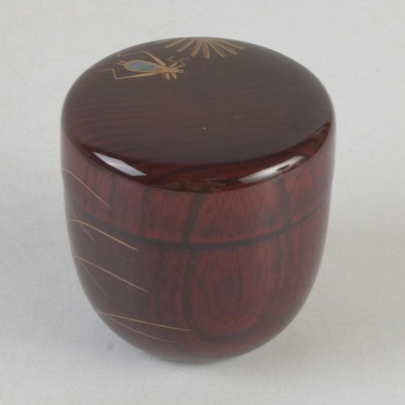 Autumn Grass Natsume by Tanaka Soryo – Japanese Tea Caddy – Raden Lacquer – Japan