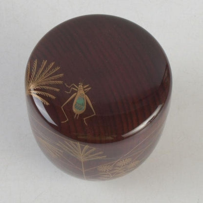 Autumn Grass Natsume by Tanaka Soryo – Japanese Tea Caddy – Raden Lacquer – Japan