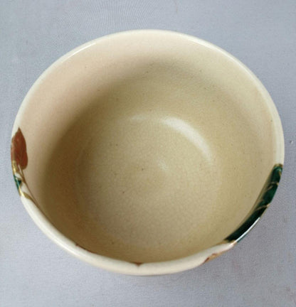 Heian Yozan Ninsei Korin Style Natamame Bean Tea Bowl Kyo-yaki Chawan
