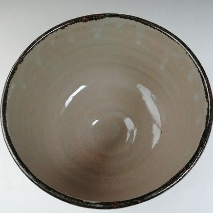 Kenzan-Style Chrysanthemum Fence Tea Bowl by Okino Kashu — Kiku-Magaki Overglaze Enamel Chawan