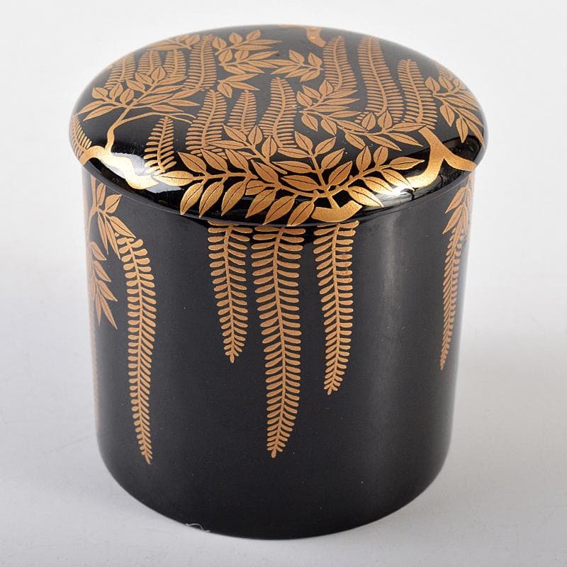 Wisteria Maki-e Natsume by Tsuji Sekisai - Gold Fuji Lacquer Tea Caddy with Signed Box
