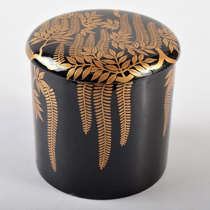 Wisteria Maki-e Natsume by Tsuji Sekisai - Gold Fuji Lacquer Tea Caddy with Signed Box