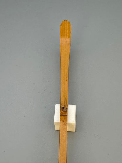 Historical Zen Bamboo Scoop by Oda Sesso, Motto: Buji (All is Well)