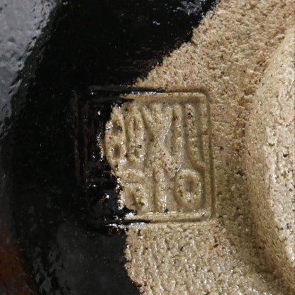 Black Raku Tea Bowl Zen Inscription by Sasaki Shoraku