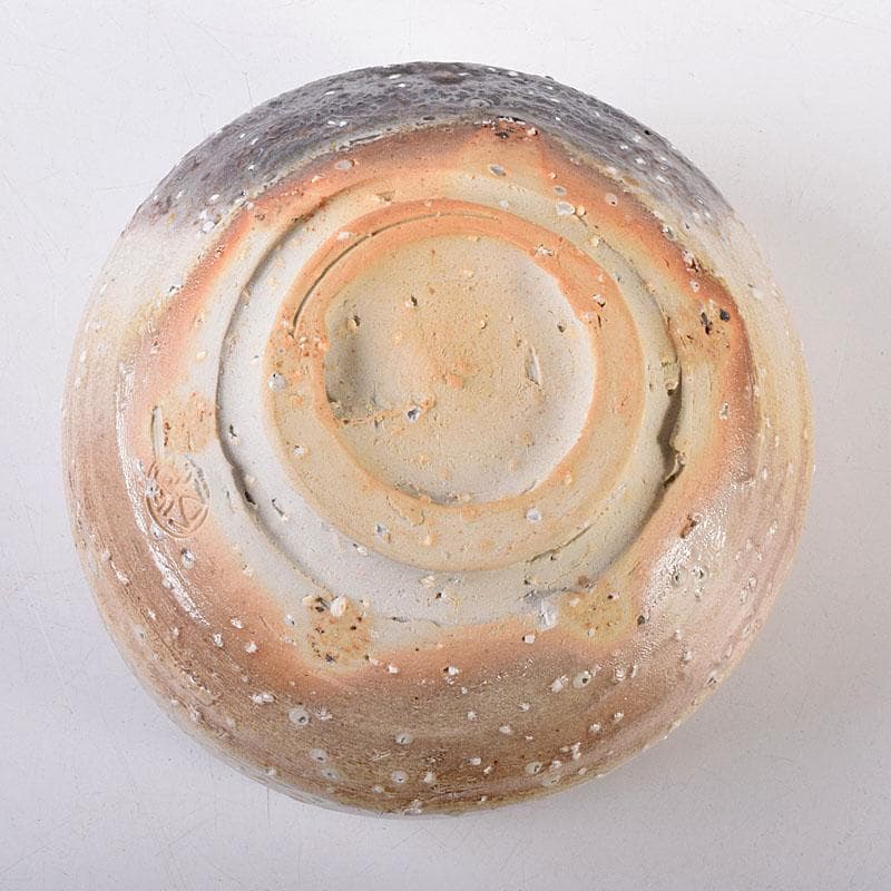 Ogawa Rakuzan Shigaraki Chawan Tea Bowl Natural Ash Glaze Ishihaze