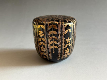 Willow & Cherry Blossom Maki-e O-Natsume | Murata Sokaku Silver Interior Tea Caddy