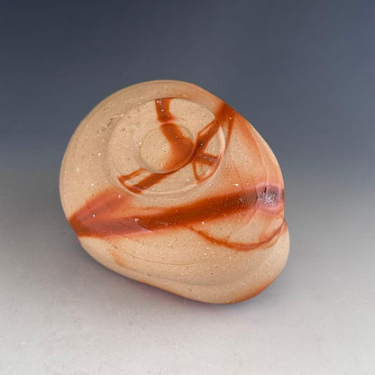 Bizen Kutsukata Hidasuki Chawan by Isezaki Kisoi - Warped Tea Bowl with Signed Box