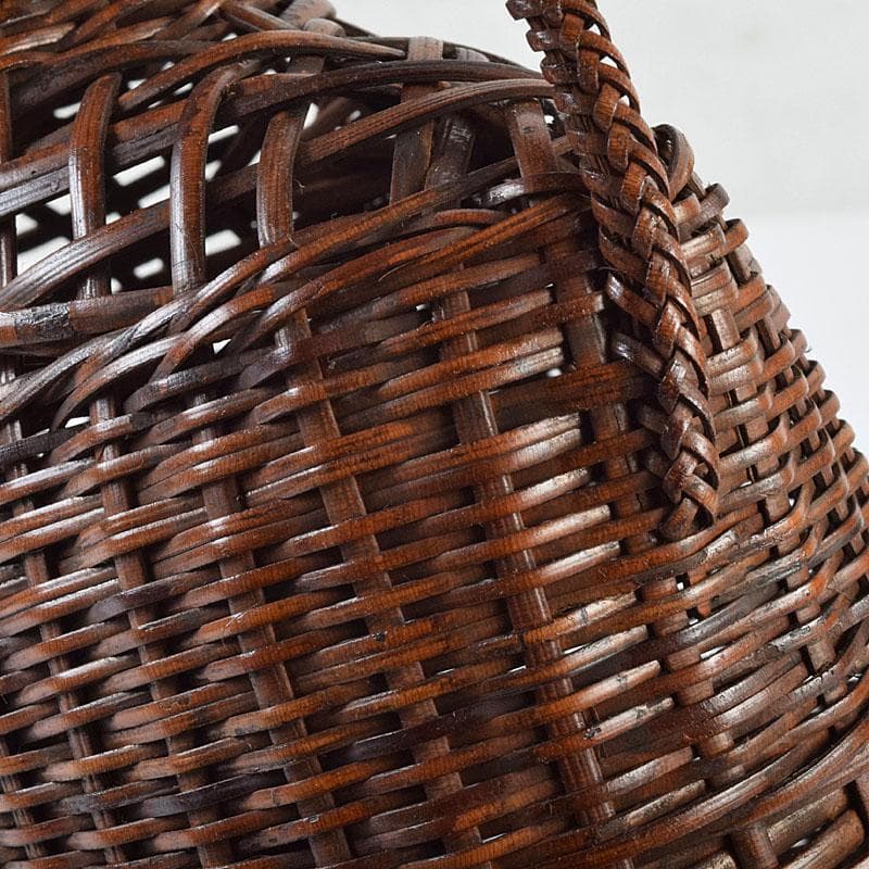 Mimi-tsuki Bamboo Flower Basket by Yoshida Fumiyo Artisan Craft