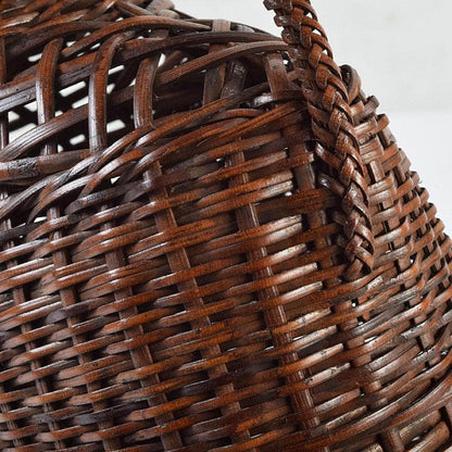 Mimi-tsuki Bamboo Flower Basket by Yoshida Fumiyo Artisan Craft