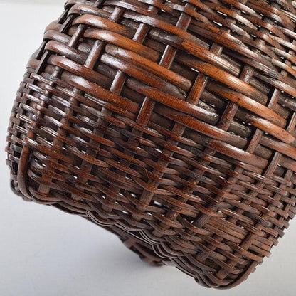 Mimi-tsuki Bamboo Flower Basket by Yoshida Fumiyo Artisan Craft