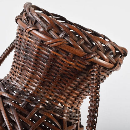 Mimi-tsuki Bamboo Flower Basket by Yoshida Fumiyo Artisan Craft