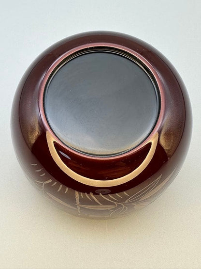 Horiuchi Sokan Certified Natsume — Silver Sasa Maki-e Tame-nuri