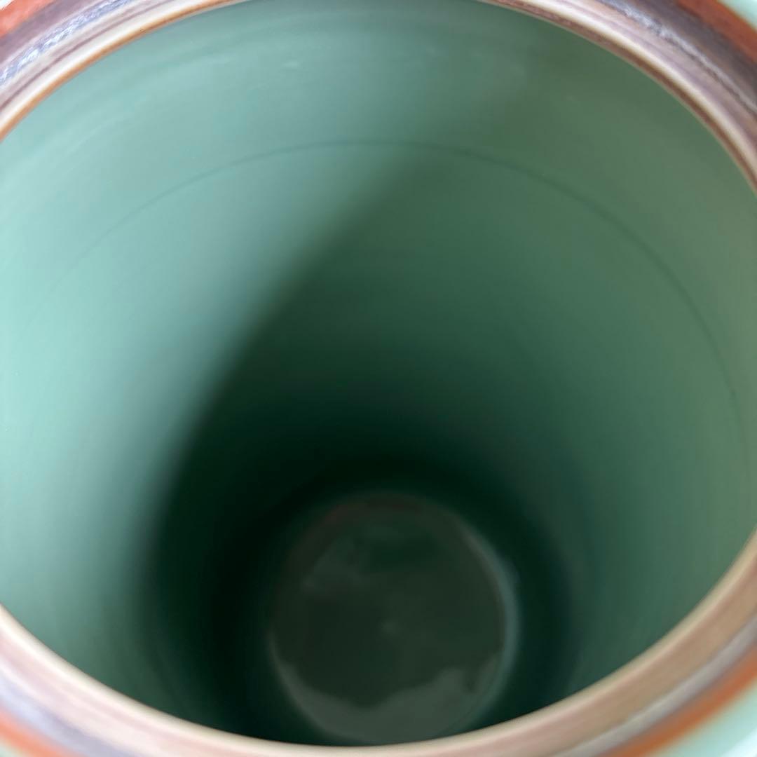 Celadon Mizusashi Water Jar by Heian Tezuka Keiunsai — Kyoto Porcelain, Tomobako