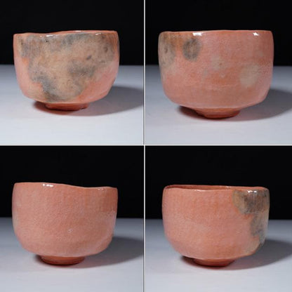 Sasaki Shōraku Kōetsu-Style Bishamondō Red Raku Chawan — Tea Bowl